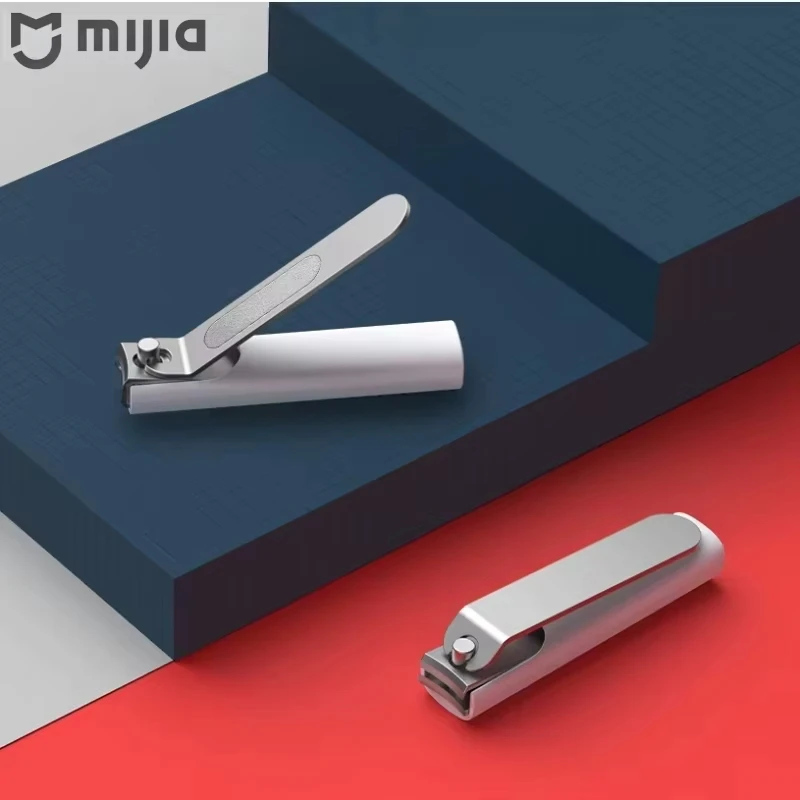 1PC 미지아 스테인리스 스틸 손톱깎이, 물튀김 방지 커버 트리머, 페디큐어 케어 네일 클리퍼, 전문가용 파일 네일