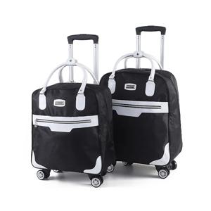 접이식 소형 여행 가방 남녀공용 기내용 수하물 휴대용 옥스포드 천 핸드헬드 패셔너블 트렌디 컬러 지퍼 포켓 손잡이 포함