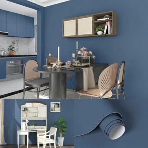 자체 접착 벽지 방오 벽 접착 종이 이동식 단색 벽 스티커 껍질 방수 및 내유성