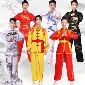 여성 태극권 코스프레 공연 세트, 커플 무술 의상, 여성 의류, 성인 쿵푸 유니폼, 무술 코스튬, 남성 당나라 세트