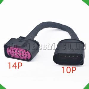 10P ~ 14P 자동 커넥터 변환 와이어 하네스 플러그 1J 0973737   1J 0973835   VW 할로겐 헤드램프용 크세논 헤드라이트 변환