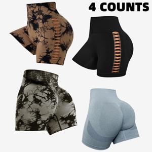 높은 허리 리프트 엉덩이 탄성 여성 레깅스 캐주얼 야외 달리기 및 사이클링 바지 요가 운동 부분 타이 염색 스포츠 레깅스