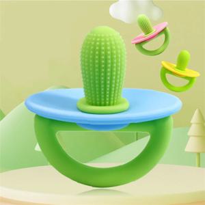 실리콘 치아발육기 링, 젖꼭지 유형 젖니가 남 도구, 마사지 도트가 있는 부드러운 어금니 스틱