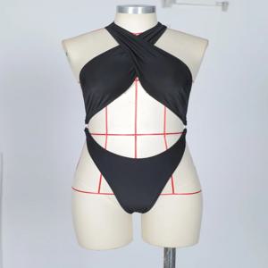 섹시한 여성 수영복 2025 홀터넥 수영복 섹시한 비키니 붕대 수영복 여름 Biquinis New Beach Wear 비키니 세트