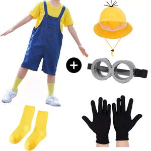 할로윈 미니언 소년 소녀 COS 애니메이션 공연 의상 축제 패션 쇼 코스프레 완료 여름 해변 파티 변장