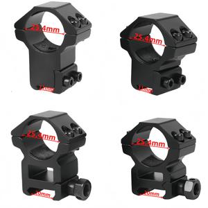 2PCS 사냥 용 소총 범위 마운트 링 직경 25.4mm 30mm 튜브 범위 11mm 20mm Dovetail Picatinny 레일 전술 손전등 마운트