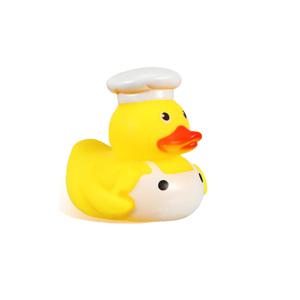 셰프 덕스 고무 오리 2인치 멋진 고무 오리 목욕 파티 선물 생일 파티 선물 해변 여름 욕조 수영장