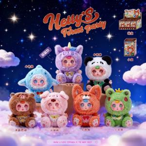 【재고 있음】 헤티의 숲 파티 시리즈 플러시 블라인드 박스 귀여운 비닐 얼굴 헤티 인형 키체인 장식 인형 축제 장난감 선물