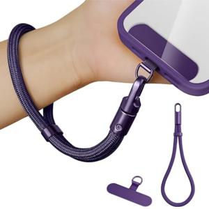 휴대용 휴대폰 손목 스트랩 나일론 다채로운 낙하 방지 끈 테더 탭 탈부착 가능한 핸드폰 걸이 줄 클립