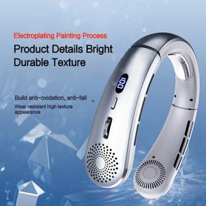 목 팬, 경량 웨어러블 팬, 저소음 5단 속도 핸즈프리 팬, 실내 및 실외용 헤드폰 디자인 스포츠 팬