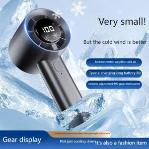 LED 디스플레이 반도체 냉동 100 속도 USB 충전식 배터리 야외 팬을 갖춘 휴대용 미니 휴대용 팬