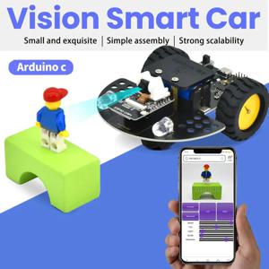 Keyestudio ESP32-CAM 비전 스마트 로봇 자동차 Arduino 호환 Legoeds 블록 AI 카메라 로봇 지원 STEM 코딩 어린이를위한 선물