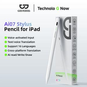 GOOJODOQ Ai07 스타일러스 펜 Apple Pencil Ai 읽기/쓰기/그리기 기울기 감지 팜 거부 USB-C ipad 2018-2025 용 고속 충전