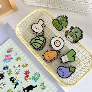 아크릴 야채 PP 클립 씰링 클립 종이 클램프 사무실 장식 용품 학교 문구 귀여운 바인더 클립 선물 pp클립 노트클립 아크릴 문서 클립 클립 문구