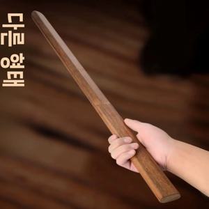 두꺼운 원목 통합형 검봉, 진짜 나무로 만든 손에 쥘 수 있는 양손검, 남성용 무술 훈련 무기