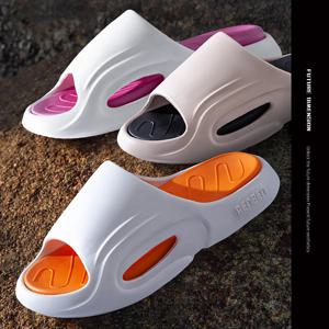 남성과 여성을위한 충격 흡수 여름 슬리퍼 EVA 부드러운 바닥 두꺼운 단독 실내/실외 슬라이드 비치 캐주얼 신발 편안한