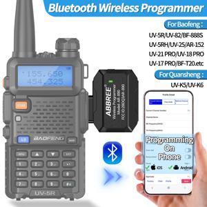 워키 토키 플러그 앤 플레이 용 ABBREE Bluetooth 무선 프로그래머 UV5R BF888S Quansheng UVK5 용 드라이버 문제 없음 전화