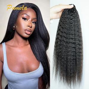 곱슬거리는 스트레이트 페더 크로셰 브레이드 100% 인모 연장 무매듭 크로셰 헤어 브레이드 글루리스 인모 연장