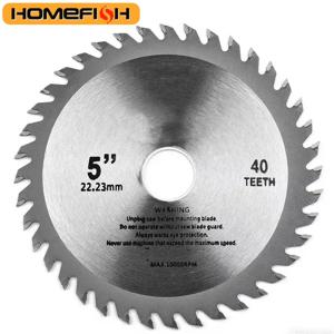 5인치 125mm 절단 디스크 미니 원형 톱날 목재 플라스틱 금속 회전 카바이드 절단 도구 40 이빨 12000 최대 RPM