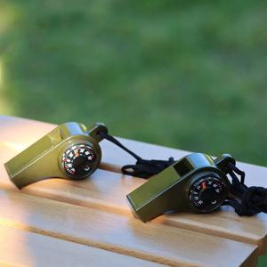 야외용 호루라기 플라스틱 다기능 3-in-1 호루라기 생명 구조용 호루라기 나침반 온도계 호루라기 심판용 호루라기