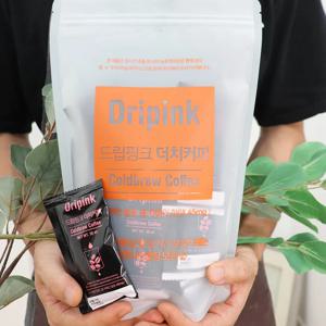 드립핑크 디카페인 25T(봉) 더치커피(콜드브루)원액 카페인 99.9% 제거 시나몬 오렌지