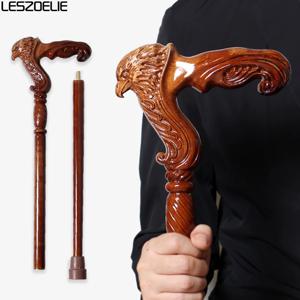 독수리 머리 나무 지팡이 남성용 탈착식 적갈색 독일산 너도밤나무 스틱 남녀 공용 우아한 나무 지팡이