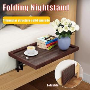 접이식 침대 옆 선반 침대 테이블 선반 상단 침대용 사이드 테이블 트레이 대학 기숙사 룸 로프트 나이트스탠드 정리 트레이