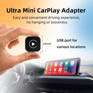 2025 울트라 미니 2-in-1 무선 CarPlay&Android Auto 어댑터 5.8GHz WiFi 플러그 앤 플레이 (99%의 기존 유선 차량용) BT 5.0 OTA 업그레이드