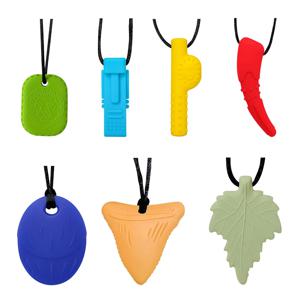 1pcs 실리콘 Teether 어린이 빌딩 블록 씹는 목걸이 감각 씹는 어금니 펜던트 ADHD 소년 선물을위한 구강 모터 장난감