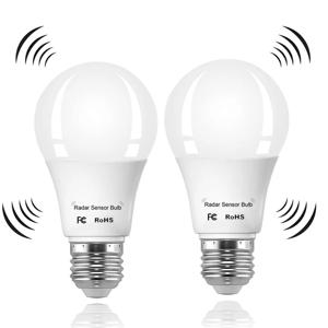 1pc 레이더 모션 센서 전구 황혼에서 새벽까지 LED 전구 실내 실외 지하실, 현관, 안뜰에 대한 야외 자동 켜기/끄기