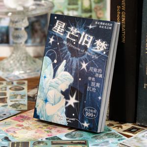 30 시트 판타지 소재 장식 스티커 반복되지 않는 만화 패턴 코팅 종이 스티커 책 DIY 노트북 스크랩북