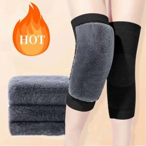 겨울용 따뜻한 무릎 보호대 여성 남성용 토끼털 따뜻한 무릎 보호대 노인용 추위 방지 관절염 무릎 보호대 스포츠 다리 보호대