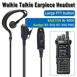 바제톤 무전기 이어폰 이어피스 헤드셋 PTT 마이크 헤드폰 바제톤 햄 라디오 BJ-9000 라드텔 RT-950 RT-950PRO용