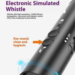 교사를 위한 전자 호루라기 손전등으로 충전식 고음량 캠핑 생존 스포츠를 위한 휴대용 훈련 호루라기