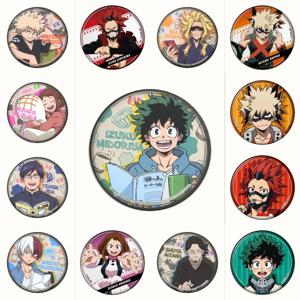 58mm 애니메이션 나의 히어로 아카데미아 올마이트 바쿠고 카츠키 아수이 츠유 프로피 코스프레 의상 배지 핀 SPTE 틴플레이트 브로치 ﻿   소품