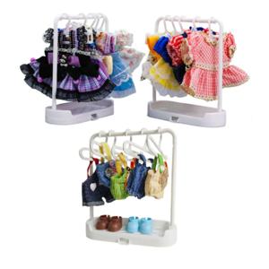 새로운 인형의 집 가구 액세서리 장식용 의류 랙 신발 랙 보관 캐비닛 소녀를 위한 생일 선물로 완벽합니다