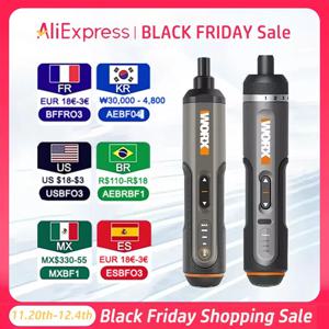 Worx 4V 미니 전기 스크루 드라이버 세트 WX242 WX241 WX240 스마트 무선 전기 스크루 드라이버 USB 충전식 핸드 드릴 도구