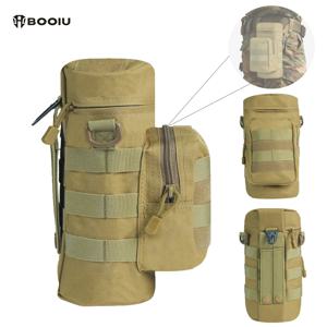 BOOIU 전술 몰리 물병 파우치 고품질 600D 폴리에스터 캠핑 하이킹 낚시 사냥 물백 케틀 캐리어