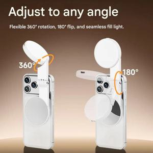 3-in-1 자석 휴대용 셀카 링 라이트 스탠드 - 휴대폰 메이크업 거울용 조절 가능한 조명으로 완벽한 셀카 촬영