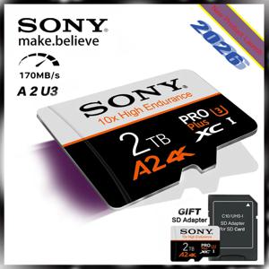 SONY 2026 신형 마이크로 SD 카드 2TB 1TB 512GB 256GB 128G TF 카드 마이크로SD 카드 메모리 카드 보안 카메라, 블랙박스, 스마트폰용