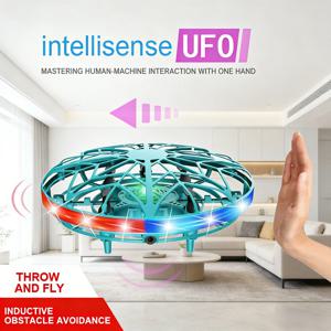 컬러풀한 충돌 방지 비행 헬리콥터 매직 핸드 UFO 볼 항공기 센싱 미니 유도 드론 어린이 전기 장난감 선물