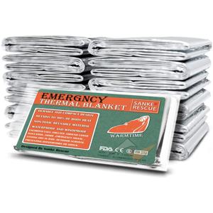 4개입 비상 담요 마일러 열 보호막 우주 담요 NASA용으로 설계된 바디 워머 야외 응급처치 캠핑 하이킹 여행용
