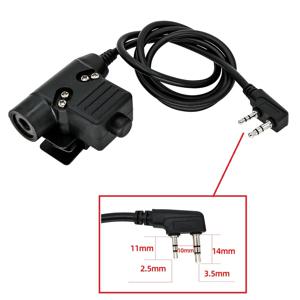 TS TAC-SKY 전술 PTT 어댑터 U94 PTT 켄우드 플러그, 바오펑 UV5R UV82 라디오 및 전술 헤드셋용