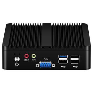 팬리스 미니 PC 인텔 셀러론 J1900 쿼드 코어 윈도우 리눅스 4x USB 2x COM RS232 HDMI VGA 와이파이 임베디드 산업용 컴퓨터