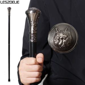 늑대 머리 모양 고급 지팡이 남성용 2026 패션 장식 지팡이 남성용 우아한 핸드 케인 빈티지 손잡이 지팡이