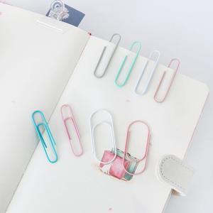 20 개/대 50mm 다채로운 종이 클립 종이 클립 노트 분류 클립 학생 문구 학교 사무 용품 H0528