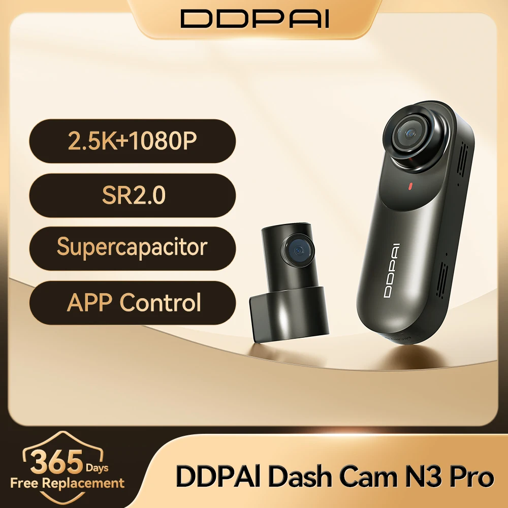 DDPAI Mola N3 Pro 대시 카메라 운전 차량 캠 Wifi 스마트 연결 자동차 레코더 2.5K 자동차 DVR 대시 카메라