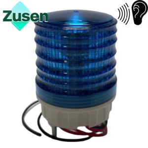 부저 소리가있는 Zusen TB5051-B-J 12v 24v 110v 220v 파란색 신호 경고등 LED 작은 깜박이는 램프