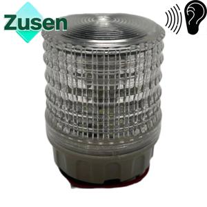 Zusen 부저 장착 TB5051-J-W, 백색 신호 램프, 경고등, LED 소형 점멸등, Sound12 v, 24v, 110v, 220v