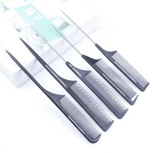 빗 탄소 섬유 스파이크 꼬리 빗 선택 머리 플라스틱 헤어 스타일 가발 미용 이발사 액세서리